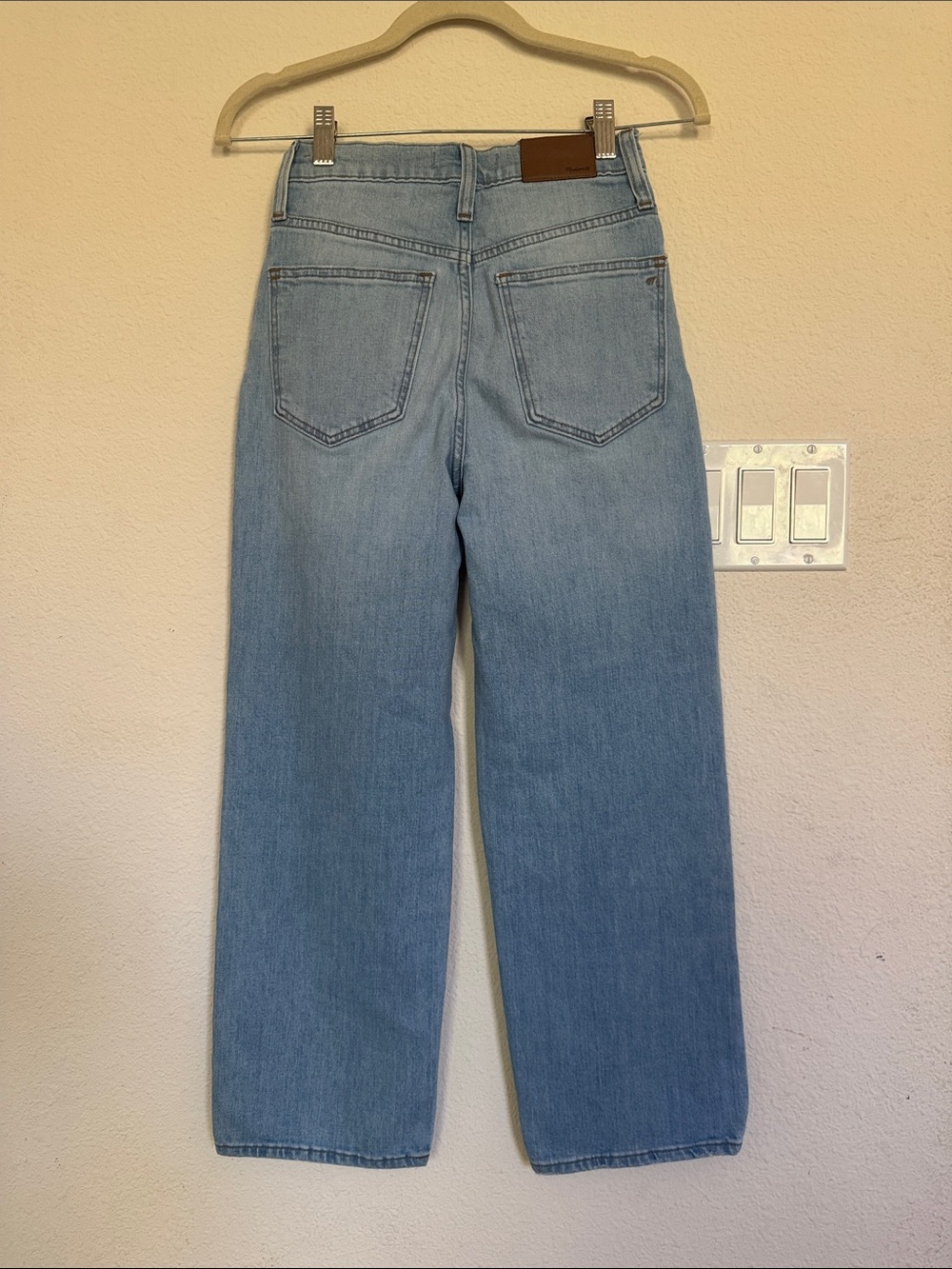 Madewell Slim Wide Leg Crop Light Blue Wide Leg Jeans Size 24 - Picture 3 of 7